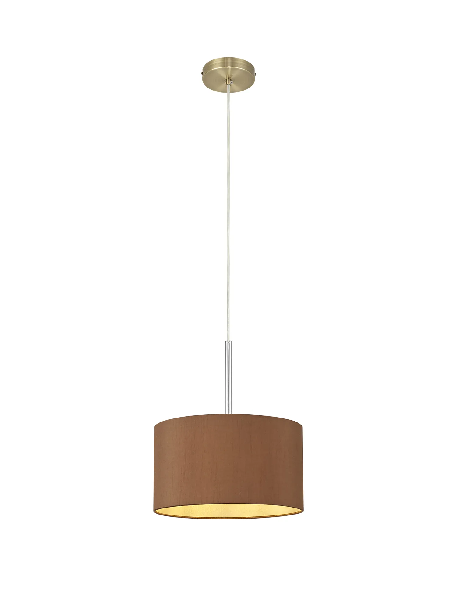 Baymont 30cm Pendant 1 Light Antique Brass, Raw Cocoa/Grecian Bronze DK0202  Deco Baymont AB RC